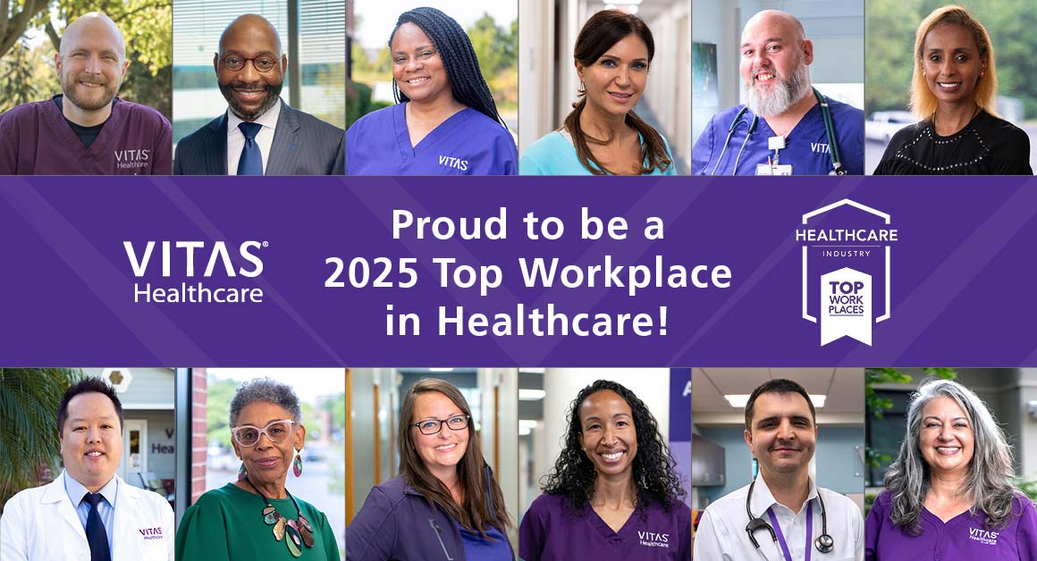 A collage of VITAS employees